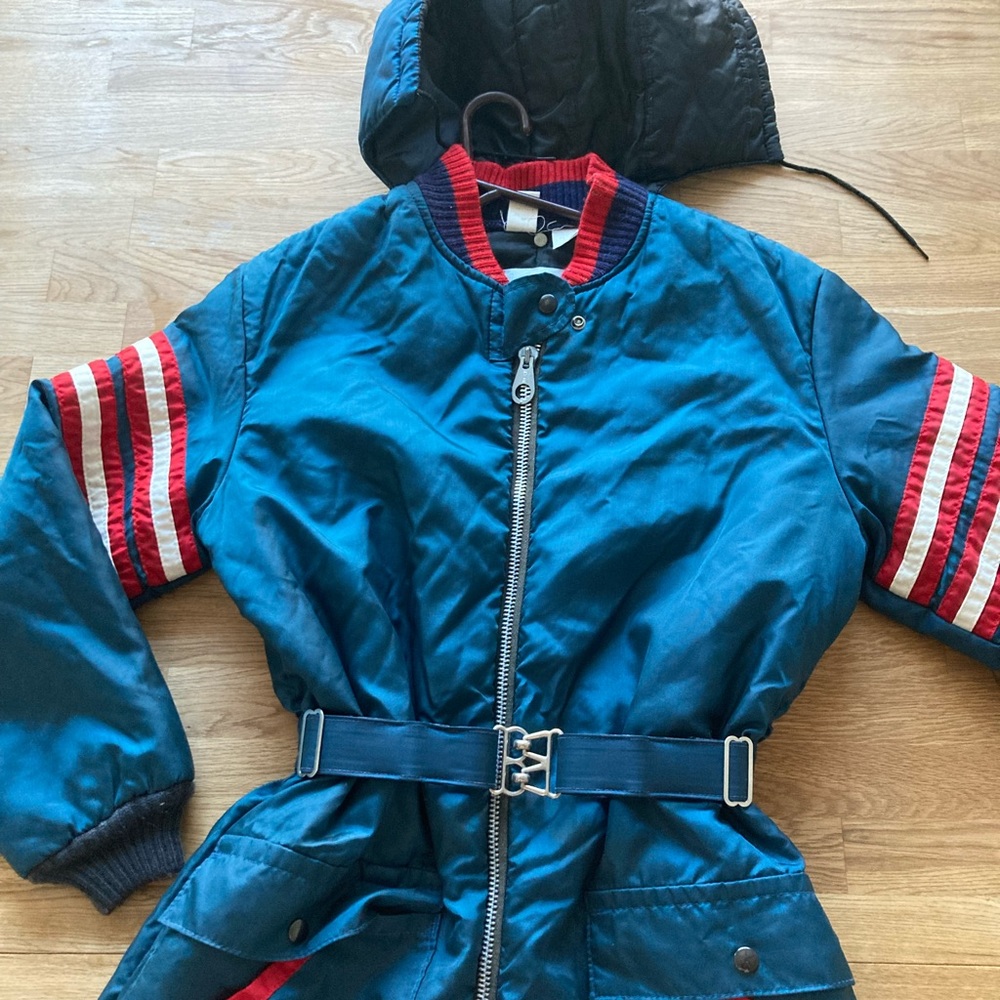 Vintage Red, White, and Blue Ski suit